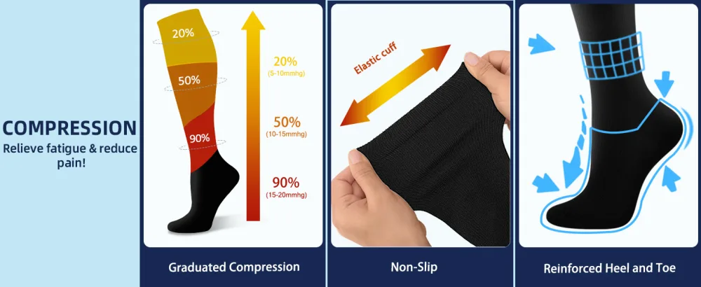 4 Pairs Copper Compression Socks for Women & Men Circulation 15-20 mmHg - Best Support for Nurses Running D-white Small-Medium - compression socks women