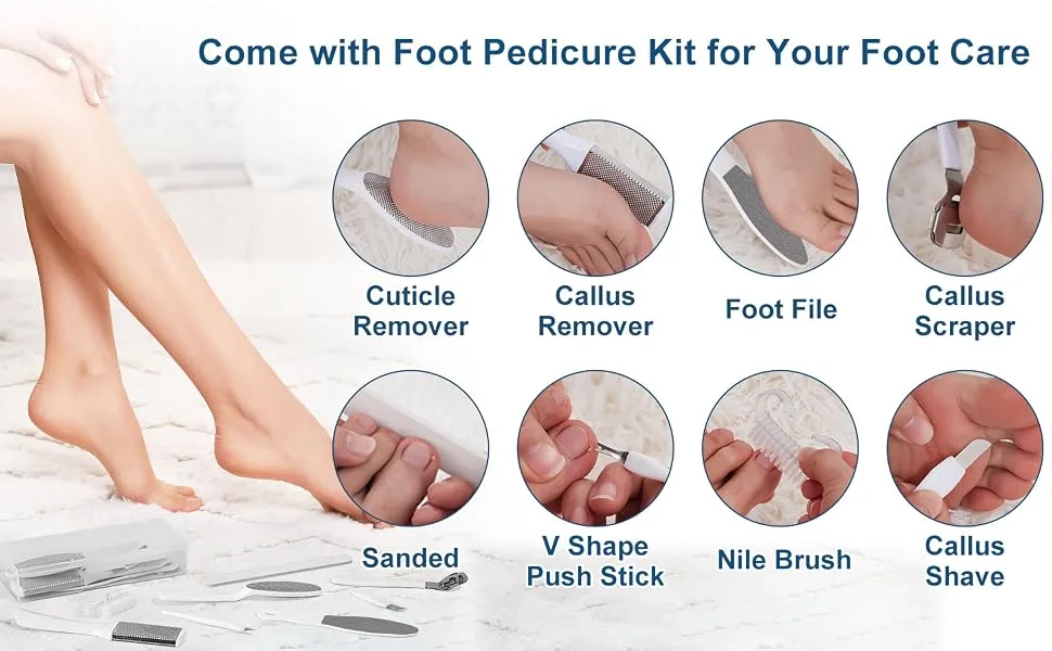 UNIFULL Collapsible Foot Spa Bath with Heat Motorized Massager Touch Screen Foot Pedicure Kit Temperature Control Pedicure Foot Spa Foot Bath - unifull foot spa