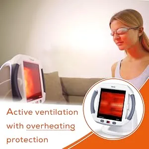 Beurer Infrared Light Therapy Device with Heating Lamp Adjustable Targeted Heat Intensity Digital Timer Goggles Included Red Light at Home Recovery - natural pain relief, red light, red light lamp, therapy lamp