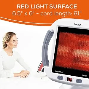 Beurer Infrared Light Therapy Device with Heating Lamp Adjustable Targeted Heat Intensity Digital Timer Goggles Included Red Light at Home Recovery - red light lamp, heating lamp, lamp for pets, natural pain relief