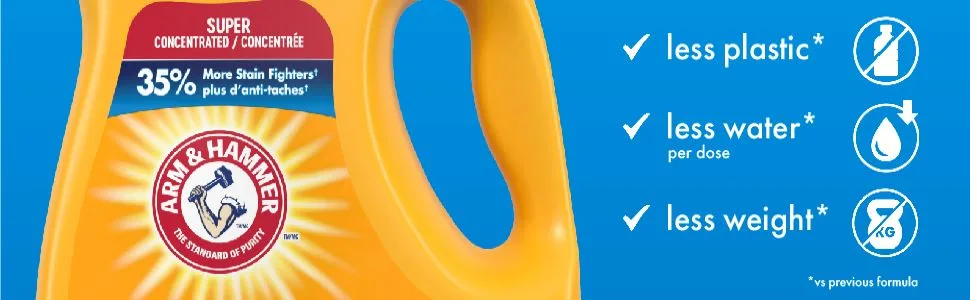 Arm & Hammer Cold Water Liquid Laundry Detergent Super Concentrated Clean Fresh Scent 100 Loads 2.96-L - ARM & HAMMER LIQUID LAUNDRY DETERGENT COLD WATER CLEAN FRESH SCENT 100WL