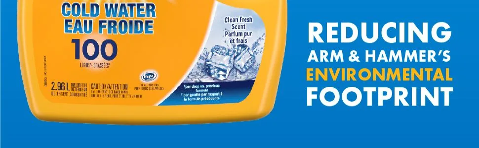 Arm & Hammer Cold Water Liquid Laundry Detergent Super Concentrated Clean Fresh Scent 100 Loads 2.96-L - ARM & HAMMER LIQUID LAUNDRY DETERGENT COLD WATER CLEAN FRESH SCENT 100WL
