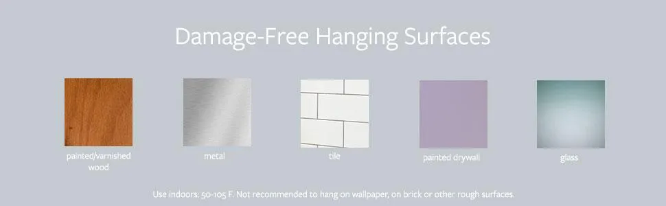 Command Broom and Mop Grippers, Damage Free Hanging Wall Mount Broom and Mop Holder, Cleaning Organizer for Back to School Dorm Organization, 1 Hanger and 2 Command Strips - Damage free hanging surfaces