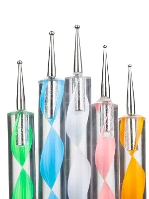 COMIART Ball Styluses Dotting Tool Set for Embossing Pattern Clay Sculpting,Nail Art - Different Size Head