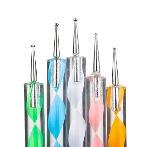COMIART Ball Styluses Dotting Tool Set for Embossing Pattern Clay Sculpting,Nail Art - Different Size Head