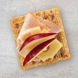 Triscuit Thin Crisps Crackers Original 200g/7.1 oz. with TRISCUIT Thin Crisps Parmesan Garlic Crackers 200 g - Swiss-Topped Turkey & Apple TRISCUIT Bites