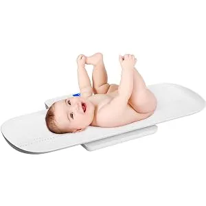 KUBEI Baby Scale Digital Infant Scale Multi-Function Digital Scale for Pets Toddler Scale with Measure Babies Weight and Height Tray Precision Digital Puppy Scale with kg/lb/oz Holding Function - Baby Weighing