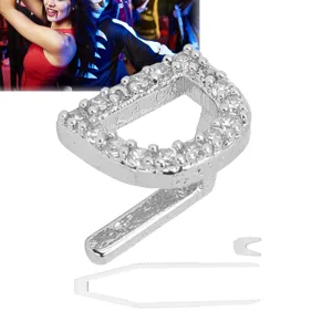 Plating English Letter D Teeth Brace Cosplay Halloween Party Teeth Decoration Jewelry (Silver Color) - 1411210245712-2