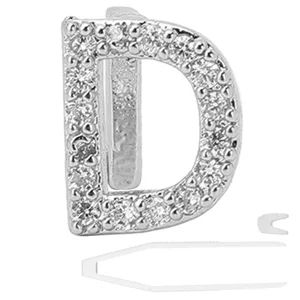 Plating English Letter D Teeth Brace Cosplay Halloween Party Teeth Decoration Jewelry (Silver Color) - product information 2