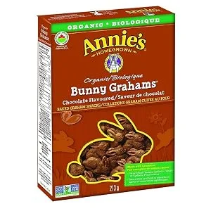 Annie's Homegrown Organic Chocolate Bunny Grahams 213 Grams & Organic Cheddar Bunnies Baked Snack Crackers 213 Grams - product information 2