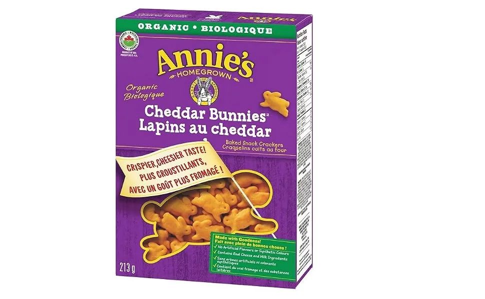 Annie's Homegrown Organic Chocolate Bunny Grahams 213 Grams & Organic Cheddar Bunnies Baked Snack Crackers 213 Grams - product information 3