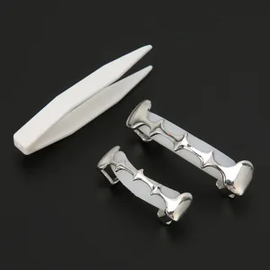 Irregular Hip Hop False Tooth Set Halloween Festival Hip Hop Tooth Decoration Accessory (Silver Color) - product information 6