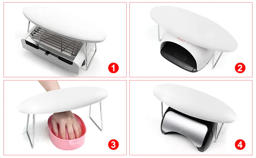 Comfortable Nail Arm Rest,Microfiber Leather Manicure Hand Pillow,Professional Nail Rest Cushion Table Desk Station for Nail Technician Salon Use (White) - nail arm rest pillow nail arm rest stand nail desk arm rest arm rest for doing nail