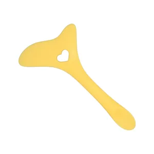 Eye Makeup Aid Tool Multi Angle Design Comfortable Handle Multi Functional Reusable Aid Silicone with Cream Applicator for Eye Shadow Drawing (Yellow) - 1410220086011-3