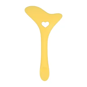 Eye Makeup Aid Tool Multi Angle Design Comfortable Handle Multi Functional Reusable Aid Silicone with Cream Applicator for Eye Shadow Drawing (Yellow) - product information 2