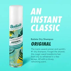 Batiste Dry Shampoo Spray Original Scent 200-ml (Packaging may vary) & Dry Shampoo Spray Original Scent Mini Size Refresh Hair and Absorb Oil Between Washes - product information 1