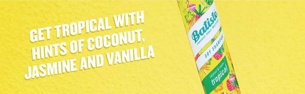 Batiste Dry Shampoo Spray Original + Tropical Scent 200-ml (Packaging may vary) - tropical banner