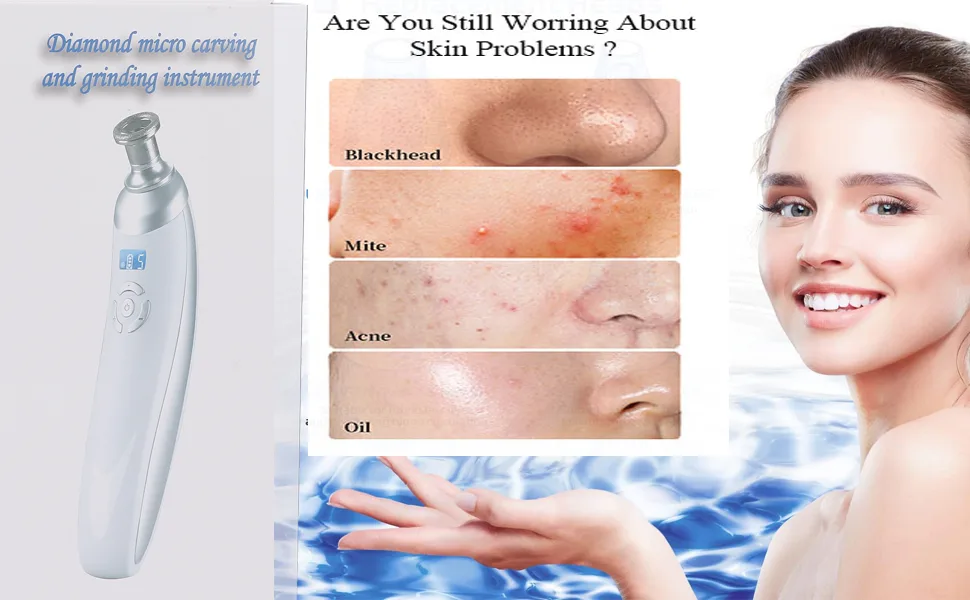Handheld Diamond Microdermabrasion Machine Facial Skin Care Device Professional Microdermabrasion Device Blackhead Removal for Skin Care - Diamond Microdermabrasion Machine
