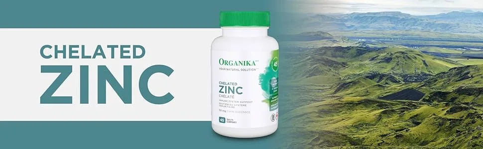 Organika Chelated Zinc 45 Tabs & Vitamin D3 Liquid 2500IU- Olive Oil Base Immune System Support- 30ml SUPPLEMENT + SUPPLEMENT 3964 - product information 1