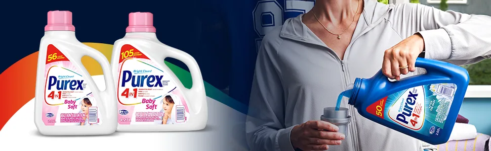 Purex Baby Soft Hypoallergenic Liquid Laundry Detergent 4.23L 105 Loads (1 bottle) Liquid Detergent - Purex baby