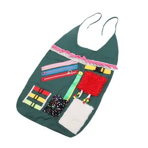 Jauarta Sensory Blanket Apron Anxiety Relieving Elderly Alzheimer Activities Apron for Memory Loss Dementia - 1411230484811-2