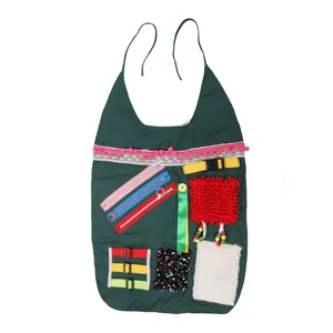 Jauarta Sensory Blanket Apron Anxiety Relieving Elderly Alzheimer Activities Apron for Memory Loss Dementia - 1411230484811-3