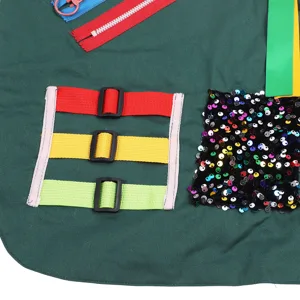 Jauarta Sensory Blanket Apron Anxiety Relieving Elderly Alzheimer Activities Apron for Memory Loss Dementia - 1411230484811-3