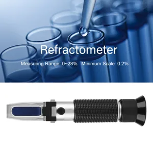 Salinity Refractometer Professional Automatic Temperature Compensation Salinity Refractometer for Aquariums Marine Monitoring or Food Salinity Test 0 28 Accurate Salinometer Refra - GS03765-2