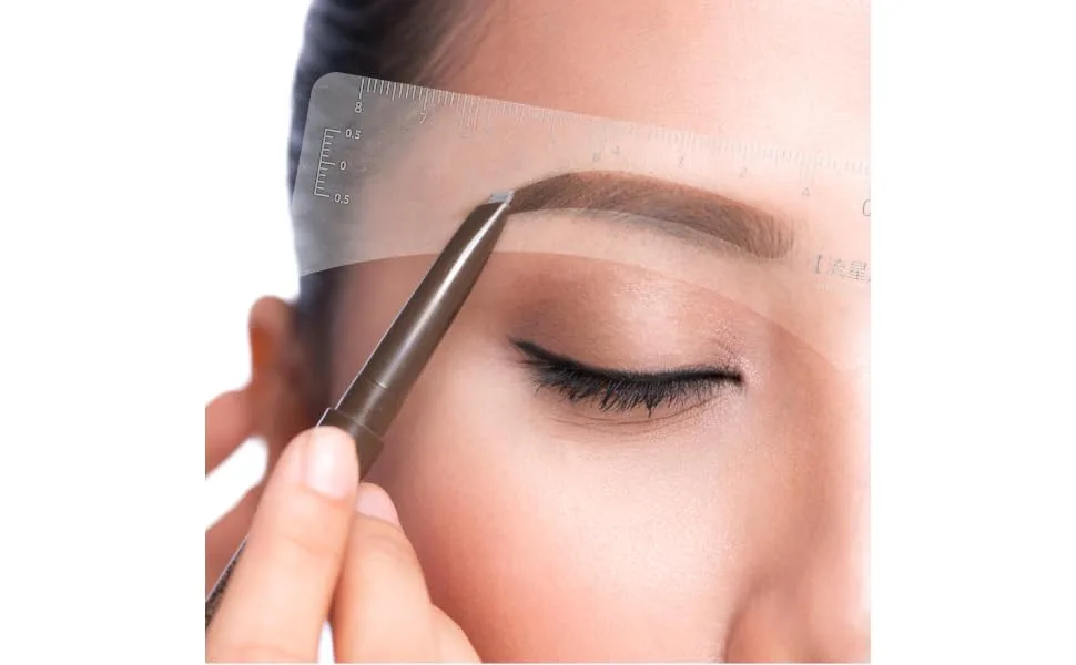 Gogogmee 1 Roll Stickers Eyebrow Makeup Stencil Make up Kit Eye Brow Stencil Eyebrow Line Disposable Labeling - product information 2