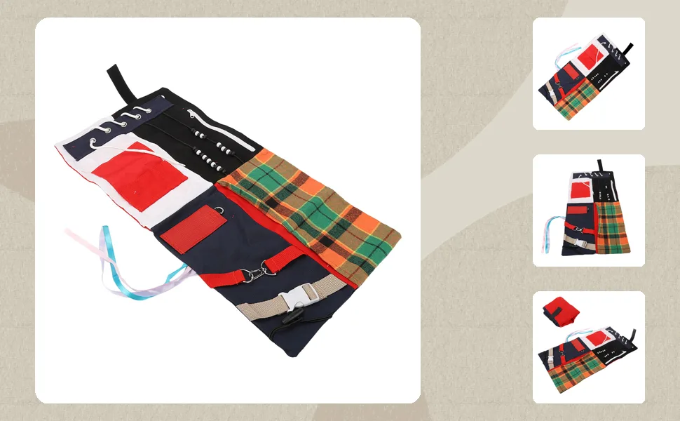 Fidget Blanket Reduce Anxiety Dementia Decompression Blanket Soft Polyester Various Difficulty Levels Widely Use for Elderly Adults with Autism - 1411230161711-1
