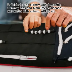 Fidget Blanket Reduce Anxiety Dementia Decompression Blanket Soft Polyester Various Difficulty Levels Widely Use for Elderly Adults with Autism - 1411230161711-2