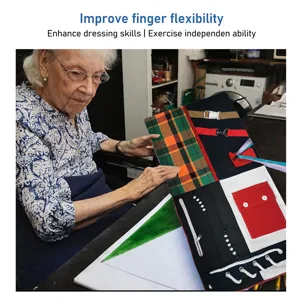 Fidget Blanket Reduce Anxiety Dementia Decompression Blanket Soft Polyester Various Difficulty Levels Widely Use for Elderly Adults with Autism - 1411230161711-3