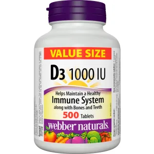 Webber Naturals Gentle Iron Supplement + Vitamin D3 1000 IU Bundle Nutritional Supplement + Vitamin D3 - product information 7