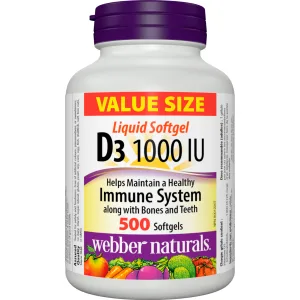 Webber Naturals Gentle Iron Supplement + Vitamin D3 1000 IU Bundle Nutritional Supplement + Vitamin D3 - product information 8