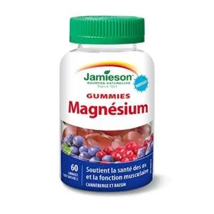 Jamieson Magnesium Gummies (Cranberry Grape Flavour) and Vitamin D3 1 000 IU Gummies (Orange Strawberry Lemon Flavour) | 60 Count Each - product information 1