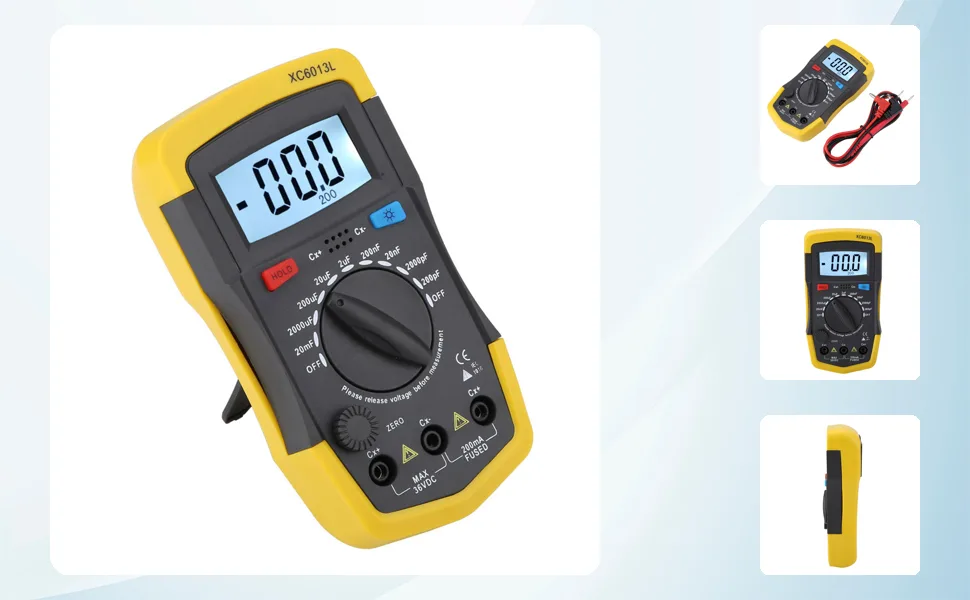Compact Lightweight LCD Capacitance Meter Tester with Large Screen High Range 0.1pf to 20000uf - YB00960-1