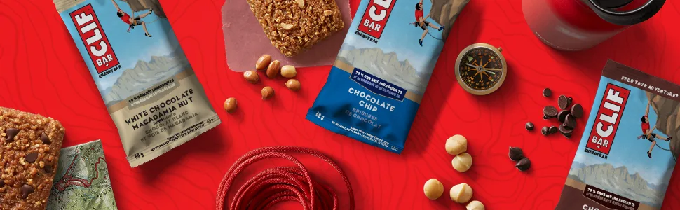 CLIF BAR - Energy Bars - White Chocolate Macadamia Flavour - Packaging May Vary & CLIF BAR - Energy Bars - Cool Mint Chocolate - With Caffeine (68 Gram Protein Bars 12 Count) Packaging May Vary - cliff bars, clif bars, energy bars, protein bars, bars, kind bars, rx bars, organic, office snacks