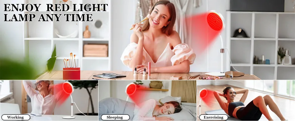 Red Light Lamp for Face 140 LEDs 3-in-1 Red Light Lamp for Office/Home Red Light Lamp Device for Leg Shoulder Leg Small - red light lamp