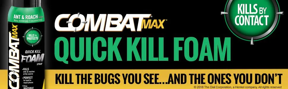 Combat Max Ant and Roach Killer Quick Kill Foam Spray, 17.5 Ounce - product information 1