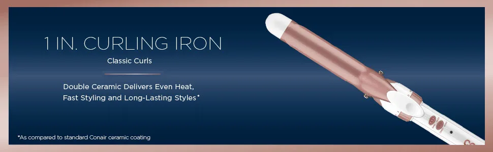 Conair Infiniti Pro Hair Dryer + Double Ceramic 1" Curling Iron (CD701GNC) - product information 5