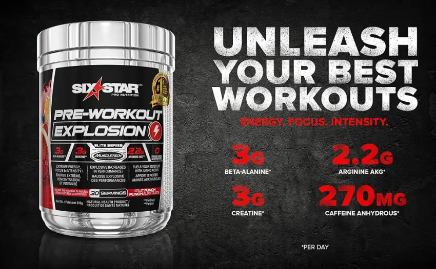 Whey Protein Powder + Pre Workout Powder - Six Star 100% Whey Protein Plus and Preworkout Explosion - product information 6