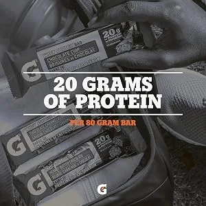 Gatorade Whey Protein Bar Chocolate Caramel Flavour with Whey Protein Bar Peanut Butter Chocolate (12 Bars x 80g) 960g each - proteun