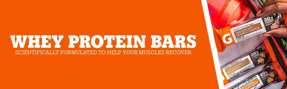 Gatorade Whey Protein Bar Chocolate Caramel Flavour with Whey Protein Bar Peanut Butter Chocolate (12 Bars x 80g) 960g each - whey protein bars