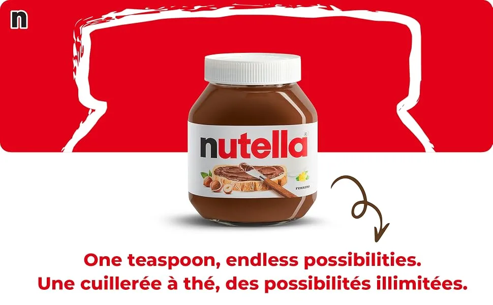 NUTELLA Hazelnut Spread with Cocoa for Breakfast 725g Jar 2 Pack 6 Count 9.7 Kilogram - Nutella Hazelnut Spread with Cocoa