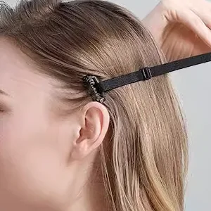 Generic Lift Bands Nylon with Clips Hair Band Elastic Band for Lift Black Single Belt - product information 4