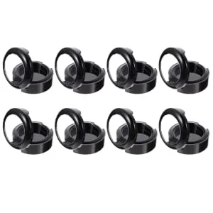 Garneck 8pcs Box Empty Eye Shadow Box Clear Makeup Case Tiny Cosmetic Jars Eyeshadow Holder Travel Bottle Black 4.1x3.8cm - product information 1