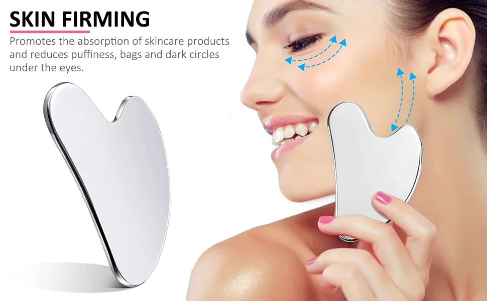 Terahertz Gua Sha Tool Terahertz Stone Gua Sha Scraping Tool Men Women Portable Facial Beauty Lymphatic Drainage Massager - Gua Sha Tool