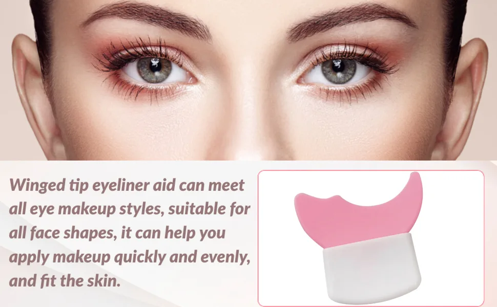 harayaa Eyeliner Stencil Lazy Quick Eye Makeup Tool Professional Eyeliner Guide Template Eye Makeup Aid Eyelash Guard Winged Tip Eyeliner Aid Green - Eyeliner Stencil