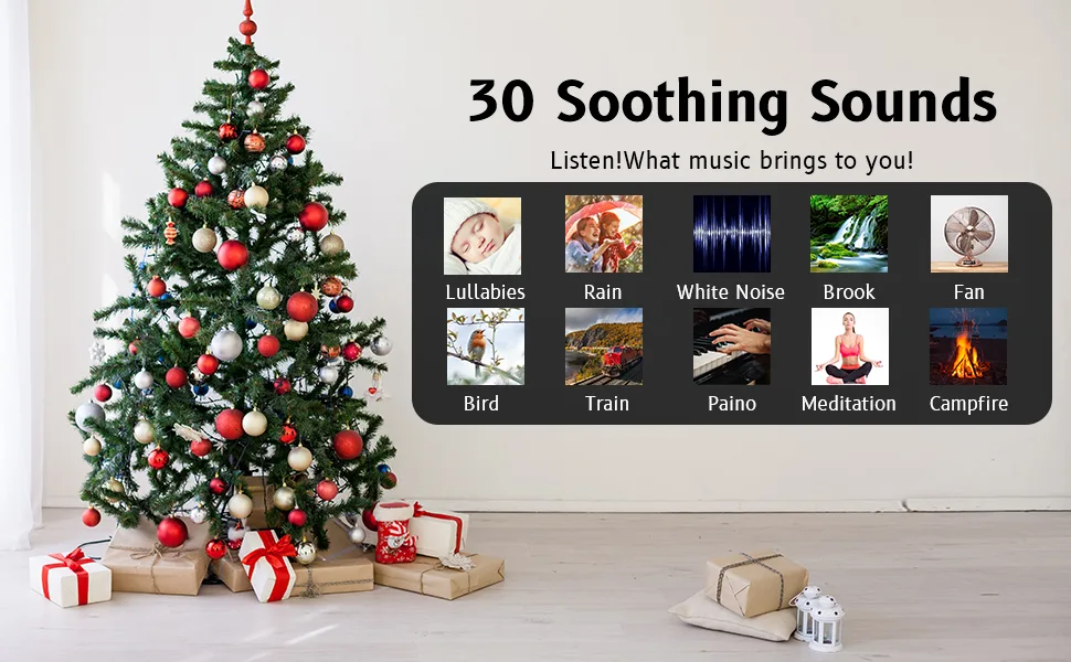 ColorsNoise Sound Machine and White Noise Machine with 30 Soothing Sounds with 12 Colors Baby Night Light with Memory Function (T-Black) - product information 4