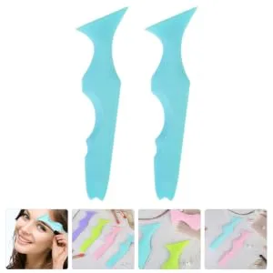 VILLFUL 2pcs Silicone Beauty Ruler Eyelash Mascara Eyelash Tool Eyeliner Silicone Stencil Make up Applicator - product information 1